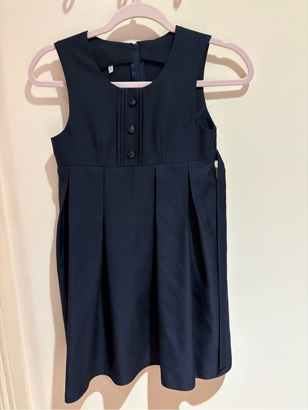 Classic Navy Sleeveless Kids Dress